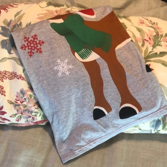 RUDOLF The Red-Nosed Reindeer Size XXL Christmas Long Sleep-shirt Cozy $39 NEW - Picture 3 of 9